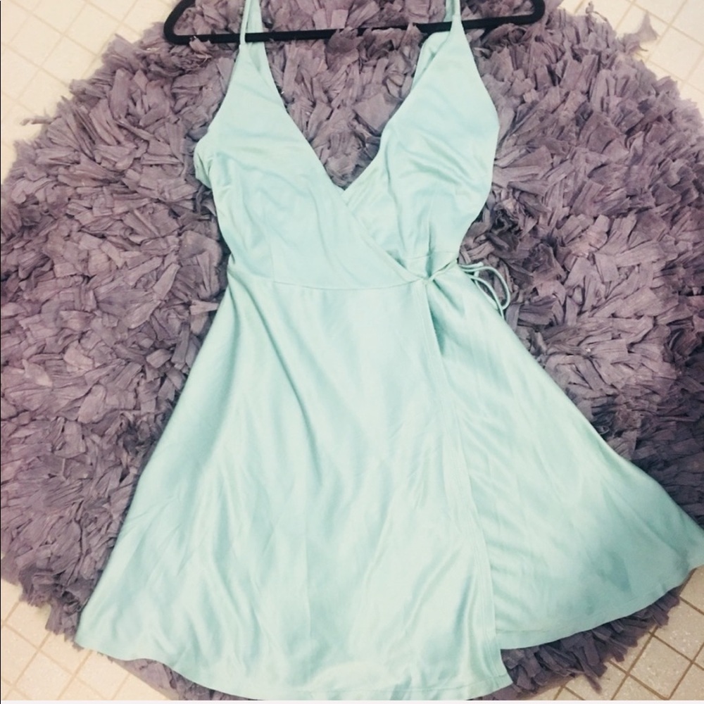 Green RVCA Small Wrap Dress